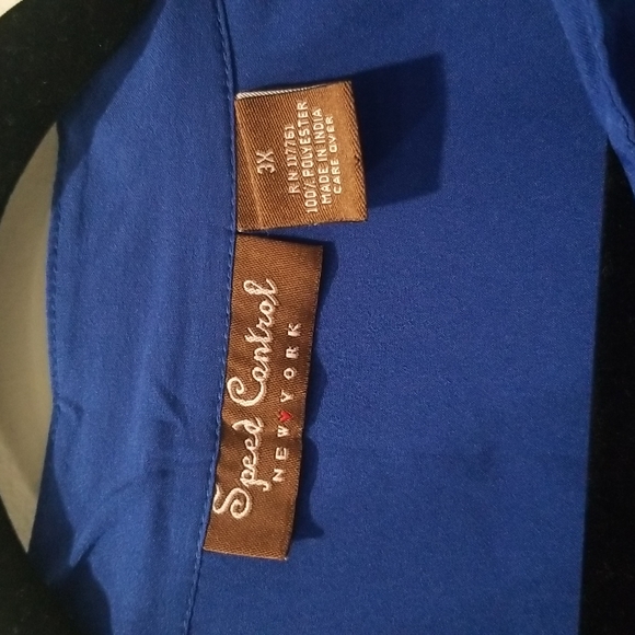 Royal Blue Lightweight Utility Dress, 3X - Picture 3 of 8